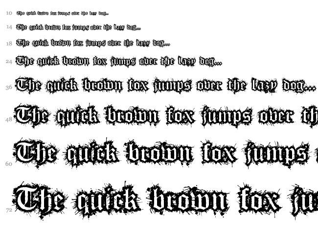 Flesh Wound font waterfall